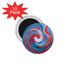 Red And Blue Rounds 1 75  Magnets (10 Pack)  by berwies