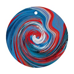 Red And Blue Rounds Round Ornament (two Sides) by berwies