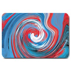 Red And Blue Rounds Large Doormat 