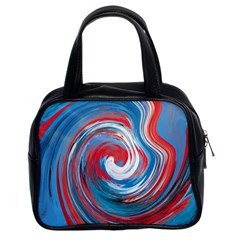 Red And Blue Rounds Classic Handbags (2 Sides) by berwies