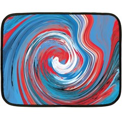 Red And Blue Rounds Fleece Blanket (mini) by berwies