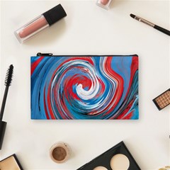 Red And Blue Rounds Cosmetic Bag (small)  by berwies