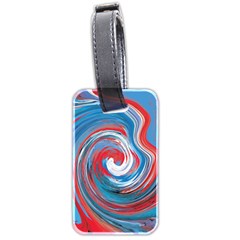 Red And Blue Rounds Luggage Tags (two Sides) by berwies