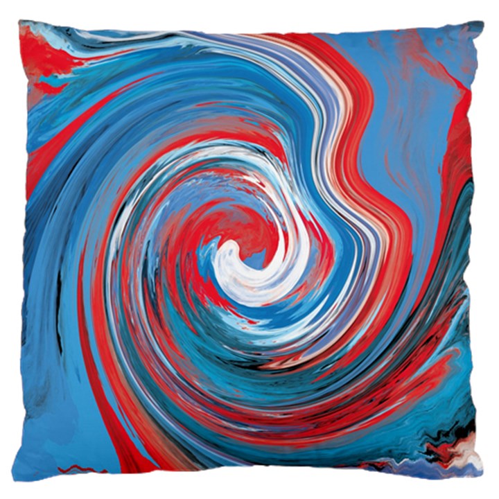 red and blue rounds Standard Flano Cushion Case (Two Sides)