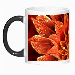 Beautiful Ruby Red Dahlia Fractal Lotus Flower Morph Mugs by jayaprime