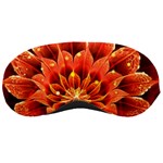 Beautiful Ruby Red Dahlia Fractal Lotus Flower Sleeping Masks Front