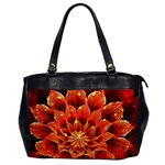 Beautiful Ruby Red Dahlia Fractal Lotus Flower Office Handbags Front