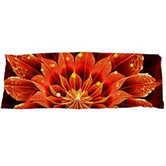 Beautiful Ruby Red Dahlia Fractal Lotus Flower Body Pillow Case Dakimakura (two Sides) by jayaprime