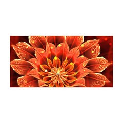 Beautiful Ruby Red Dahlia Fractal Lotus Flower Yoga Headband by jayaprime