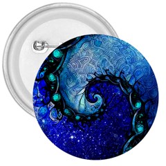 Nocturne Of Scorpio, A Fractal Spiral Painting 3  Buttons by jayaprime