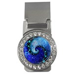 Nocturne of Scorpio, a Fractal Spiral Painting Money Clips (CZ)  Front