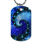 Nocturne of Scorpio, a Fractal Spiral Painting Dog Tag (Two Sides) Front