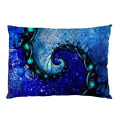 Nocturne Of Scorpio, A Fractal Spiral Painting Pillow Case by jayaprime