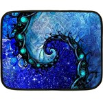 Nocturne of Scorpio, a Fractal Spiral Painting Fleece Blanket (Mini) 35 x27  Blanket