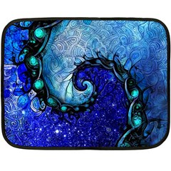 Nocturne Of Scorpio, A Fractal Spiral Painting Double Sided Fleece Blanket (mini)  by jayaprime