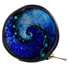 Nocturne Of Scorpio, A Fractal Spiral Painting Mini Makeup Bags by jayaprime