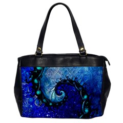 Nocturne Of Scorpio, A Fractal Spiral Painting Office Handbags by jayaprime