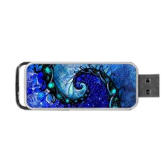 Nocturne Of Scorpio, A Fractal Spiral Painting Portable Usb Flash (two Sides) by jayaprime