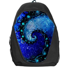 Nocturne Of Scorpio, A Fractal Spiral Painting Backpack Bag by jayaprime