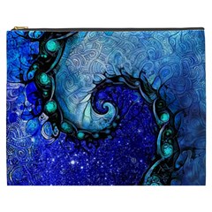 Nocturne Of Scorpio, A Fractal Spiral Painting Cosmetic Bag (xxxl)  by jayaprime