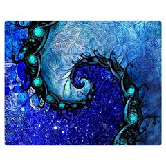 Nocturne Of Scorpio, A Fractal Spiral Painting Double Sided Flano Blanket (medium)  by jayaprime