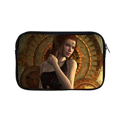 Wonderful Steampunk Women With Clocks And Gears Apple Macbook Pro 13  Zipper Case by FantasyWorld7