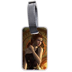 Wonderful Steampunk Women With Clocks And Gears Luggage Tags (two Sides) by FantasyWorld7