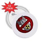 No nuclear weapons 2.25  Buttons (10 pack)  Front