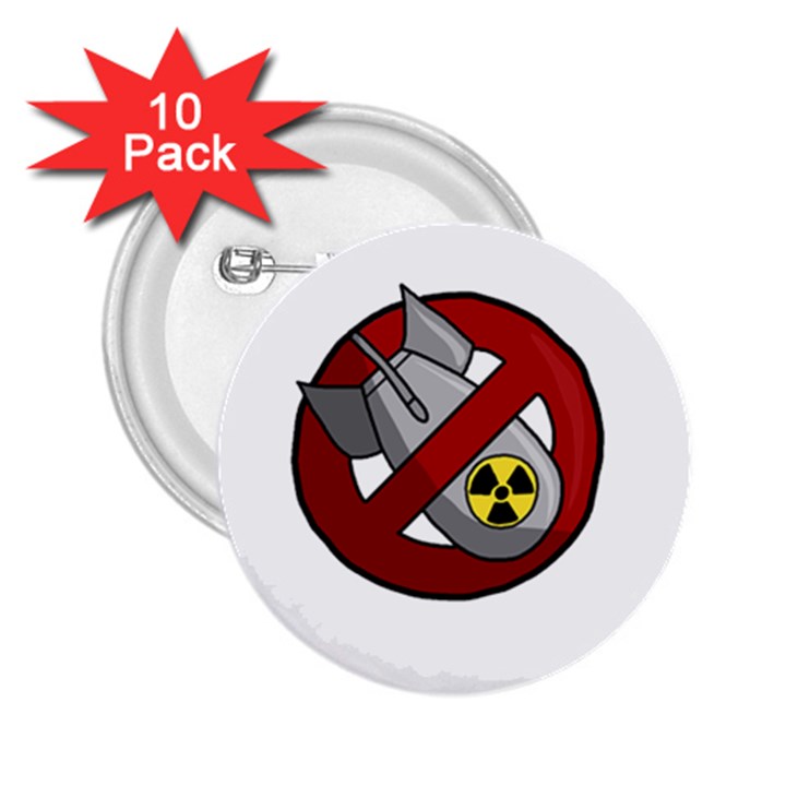 No nuclear weapons 2.25  Buttons (10 pack) 