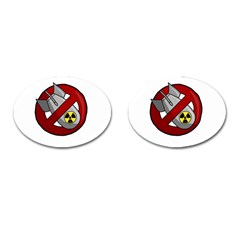 No Nuclear Weapons Cufflinks (oval)