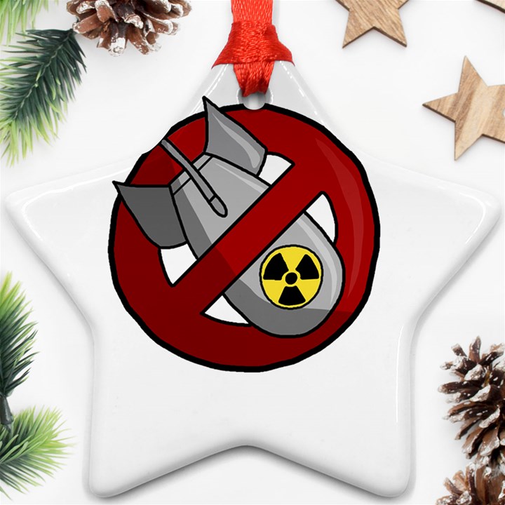 No nuclear weapons Star Ornament (Two Sides)