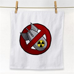 No Nuclear Weapons Face Towel by Valentinaart