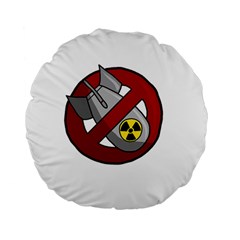 No Nuclear Weapons Standard 15  Premium Flano Round Cushions by Valentinaart