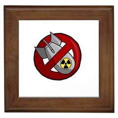 No Nuclear Weapons Framed Tiles by Valentinaart