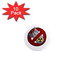 No Nuclear Weapons 1  Mini Magnet (10 Pack) 