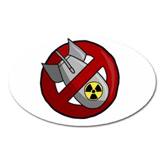 No Nuclear Weapons Oval Magnet