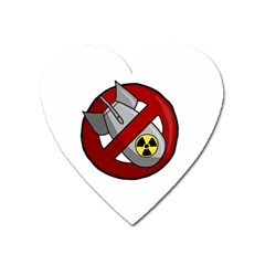 No Nuclear Weapons Heart Magnet by Valentinaart