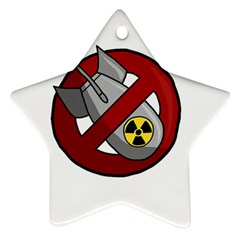 No Nuclear Weapons Star Ornament (two Sides)