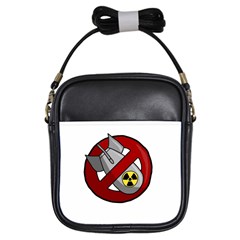 No Nuclear Weapons Girls Sling Bags by Valentinaart