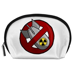 No Nuclear Weapons Accessory Pouches (large)  by Valentinaart