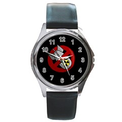 No Nuclear Weapons Round Metal Watch