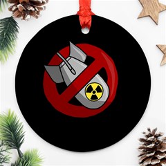 No Nuclear Weapons Ornament (round) by Valentinaart