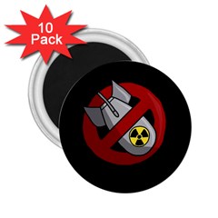 No Nuclear Weapons 2 25  Magnets (10 Pack) 