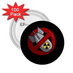 No Nuclear Weapons 2 25  Buttons (100 Pack) 