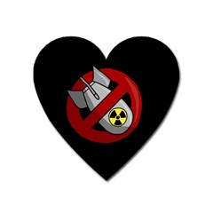 No Nuclear Weapons Heart Magnet by Valentinaart