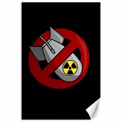 No Nuclear Weapons Canvas 24  X 36  by Valentinaart