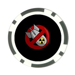 No Nuclear Weapons Poker Chip Card Guard by Valentinaart