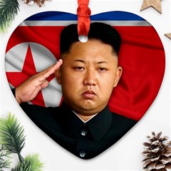 Kim Jong-un Ornament (heart) by Valentinaart