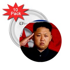 Kim Jong-un 2 25  Buttons (10 Pack)  by Valentinaart