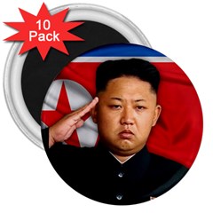 Kim Jong-un 3  Magnets (10 Pack)  by Valentinaart